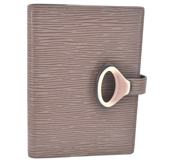 Authentic LOUIS VUITTON Epi Agenda PM Notebook Cover Gray LV H3783