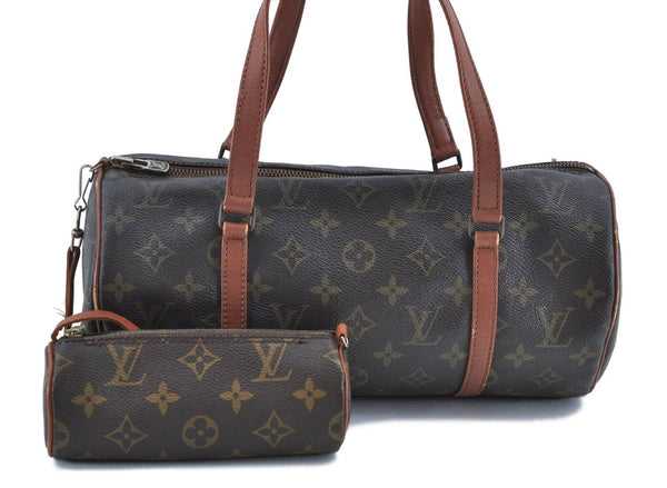 Authentic LOUIS VUITTON Monogram Papillon 30 Hand Bag Old Model LV H3802