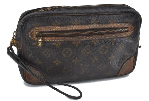 Auth LOUIS VUITTON Monogram Marly Dragonne GM Clutch Hand Bag M51825 LV H3804
