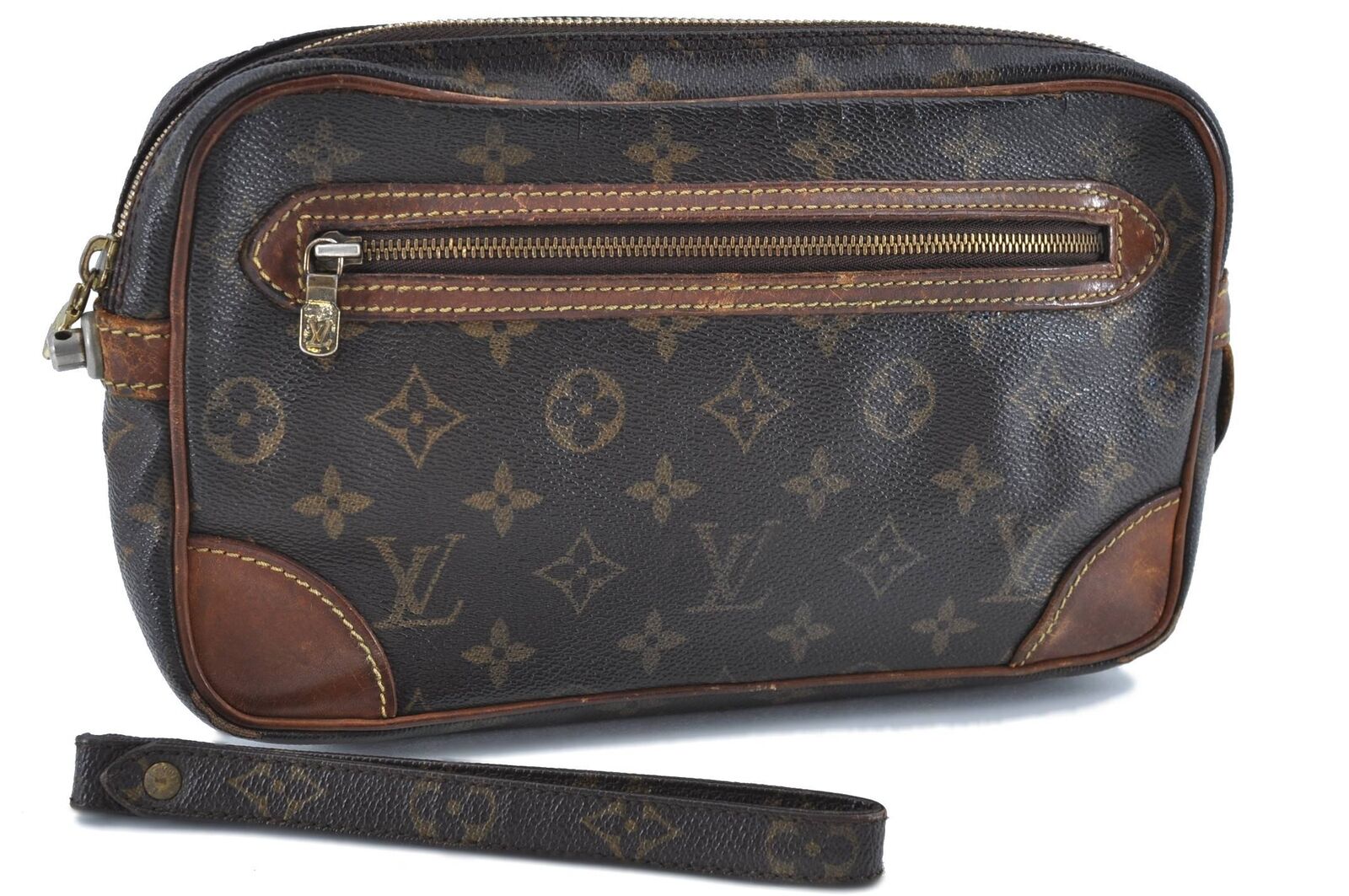 Auth LOUIS VUITTON Monogram Marly Dragonne GM Clutch Hand Bag M51825 LV H3829