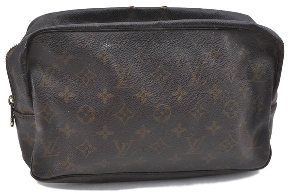 Auth LOUIS VUITTON Monogram Trousse Toilette 28 Clutch Bag M47522 Junk H3891