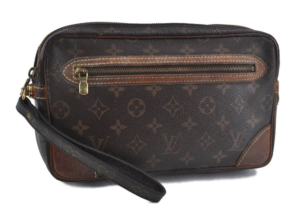 Auth LOUIS VUITTON Monogram Marly Dragonne GM Clutch Hand Bag M51825 LV H3904