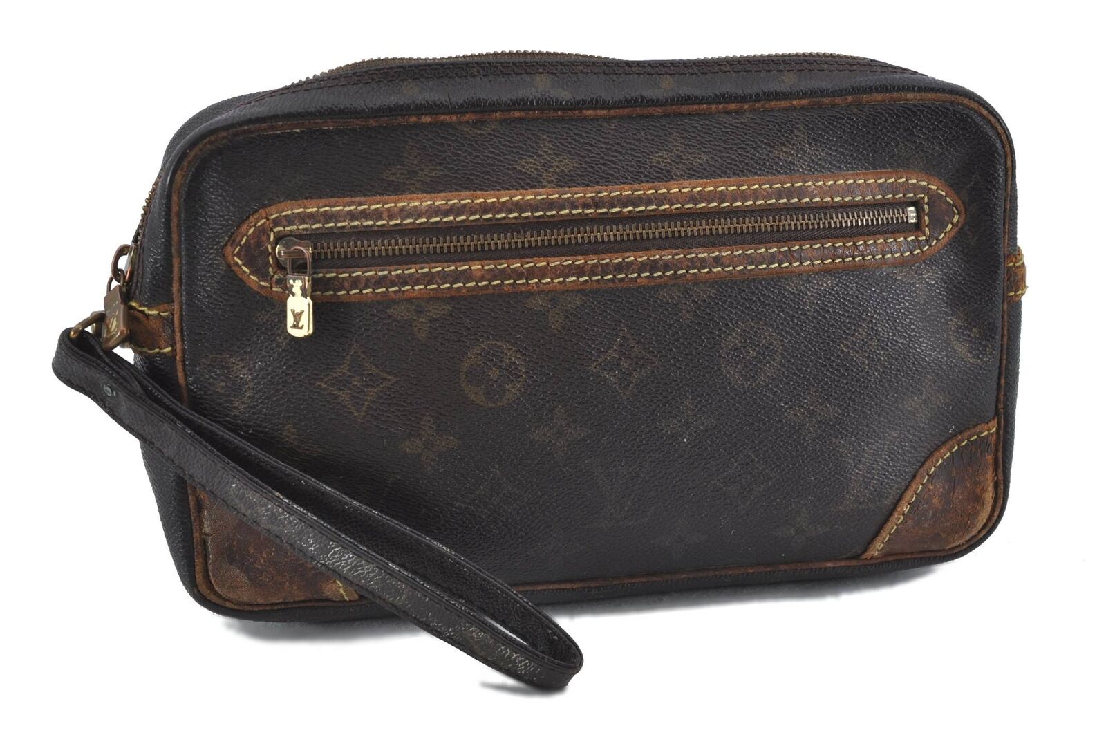 Auth LOUIS VUITTON Monogram Marly Dragonne GM Clutch Hand Bag M51825 LV H3908
