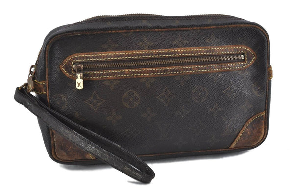 Auth LOUIS VUITTON Monogram Marly Dragonne GM Clutch Hand Bag M51825 LV H3908