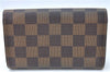 Auth Louis Vuitton Damier Porte Monnaie Billets Tresor Wallet N61730 LV H3958