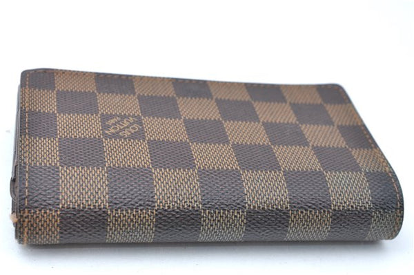 Auth Louis Vuitton Damier Porte Monnaie Billets Tresor Wallet N61730 LV H3958
