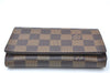 Auth Louis Vuitton Damier Porte Monnaie Billets Tresor Wallet N61730 LV H3958