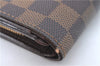 Auth Louis Vuitton Damier Porte Monnaie Billets Tresor Wallet N61730 LV H3958