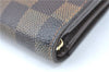 Auth Louis Vuitton Damier Porte Monnaie Billets Tresor Wallet N61730 LV H3958