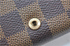 Auth Louis Vuitton Damier Porte Monnaie Billets Tresor Wallet N61730 LV H3958