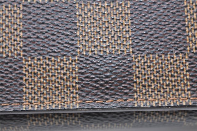 Auth Louis Vuitton Damier Porte Monnaie Billets Tresor Wallet N61730 LV H3958