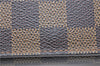 Auth Louis Vuitton Damier Porte Monnaie Billets Tresor Wallet N61730 LV H3958