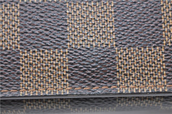 Auth Louis Vuitton Damier Porte Monnaie Billets Tresor Wallet N61730 LV H3958