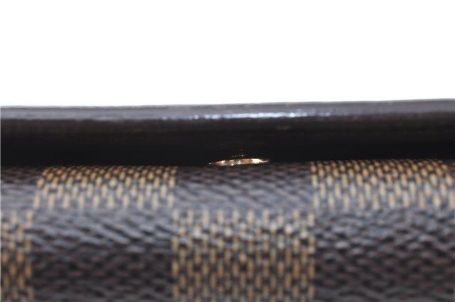 Auth Louis Vuitton Damier Porte Monnaie Billets Tresor Wallet N61730 LV H3958