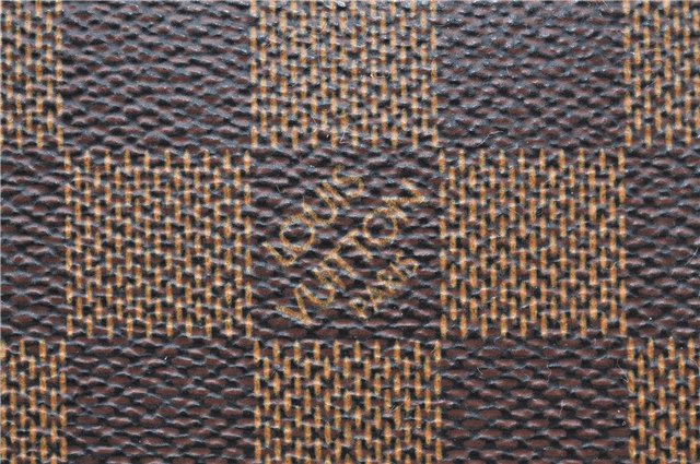 Auth Louis Vuitton Damier Porte Monnaie Billets Tresor Wallet N61730 LV H3958