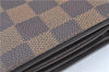 Auth Louis Vuitton Damier Porte Monnaie Billets Tresor Wallet N61730 LV H3958