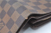 Auth Louis Vuitton Damier Porte Monnaie Billets Tresor Wallet N61730 LV H3958