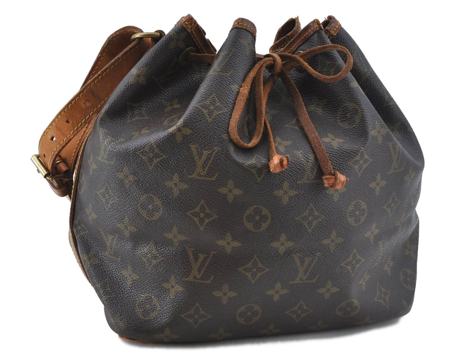 Authentic LOUIS VUITTON Monogram Petit Noe Shoulder Bag M42226 LV H4021