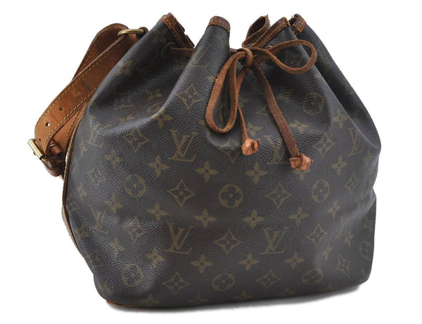 Authentic LOUIS VUITTON Monogram Petit Noe Shoulder Bag M42226 LV H4021