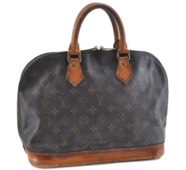 Authentic LOUIS VUITTON Monogram Alma Hand Bag M51130 LV H4025