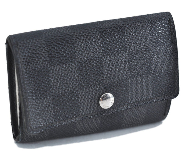 Authentic LOUIS VUITTON Damier Graphite Multicles 6 Key Case M62662 LV H4077