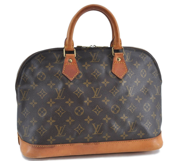 Authentic LOUIS VUITTON Monogram Alma Hand Bag M51130 LV H4088