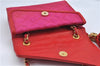 Authentic CHANEL Raffia Tassel Chain Shoulder Cross Body Bag Pink Box H4118