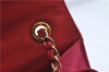 Authentic CHANEL Raffia Tassel Chain Shoulder Cross Body Bag Pink Box H4118