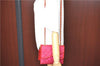Authentic CHANEL Raffia Tassel Chain Shoulder Cross Body Bag Pink Box H4118