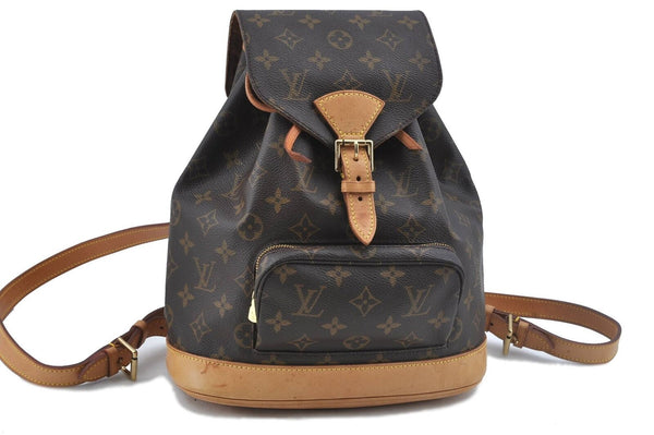 Authentic LOUIS VUITTON Monogram Montsouris MM Backpack M51136 LV H4158