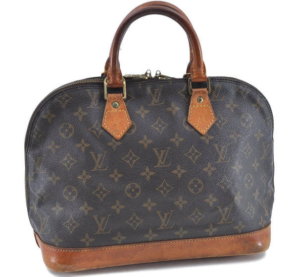 Authentic LOUIS VUITTON Monogram Alma Hand Bag M51130 LV H4163
