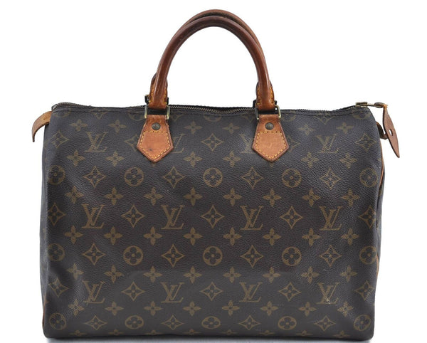 Authentic LOUIS VUITTON Monogram Speedy 35 Hand Bag M41524 LV H4190