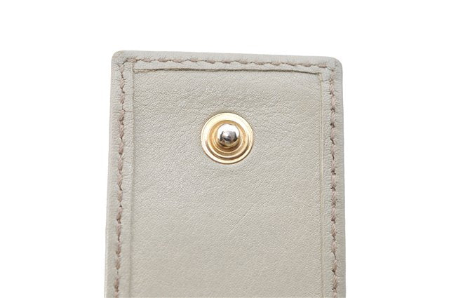 Authentic GUCCI Guccissima Abbey Bifold Wallet Purse Leather 154255 Ivory H4192