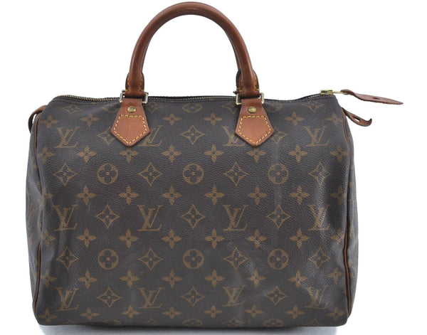 Authentic LOUIS VUITTON Monogram Speedy 30 Hand Bag M41526 LV H4198