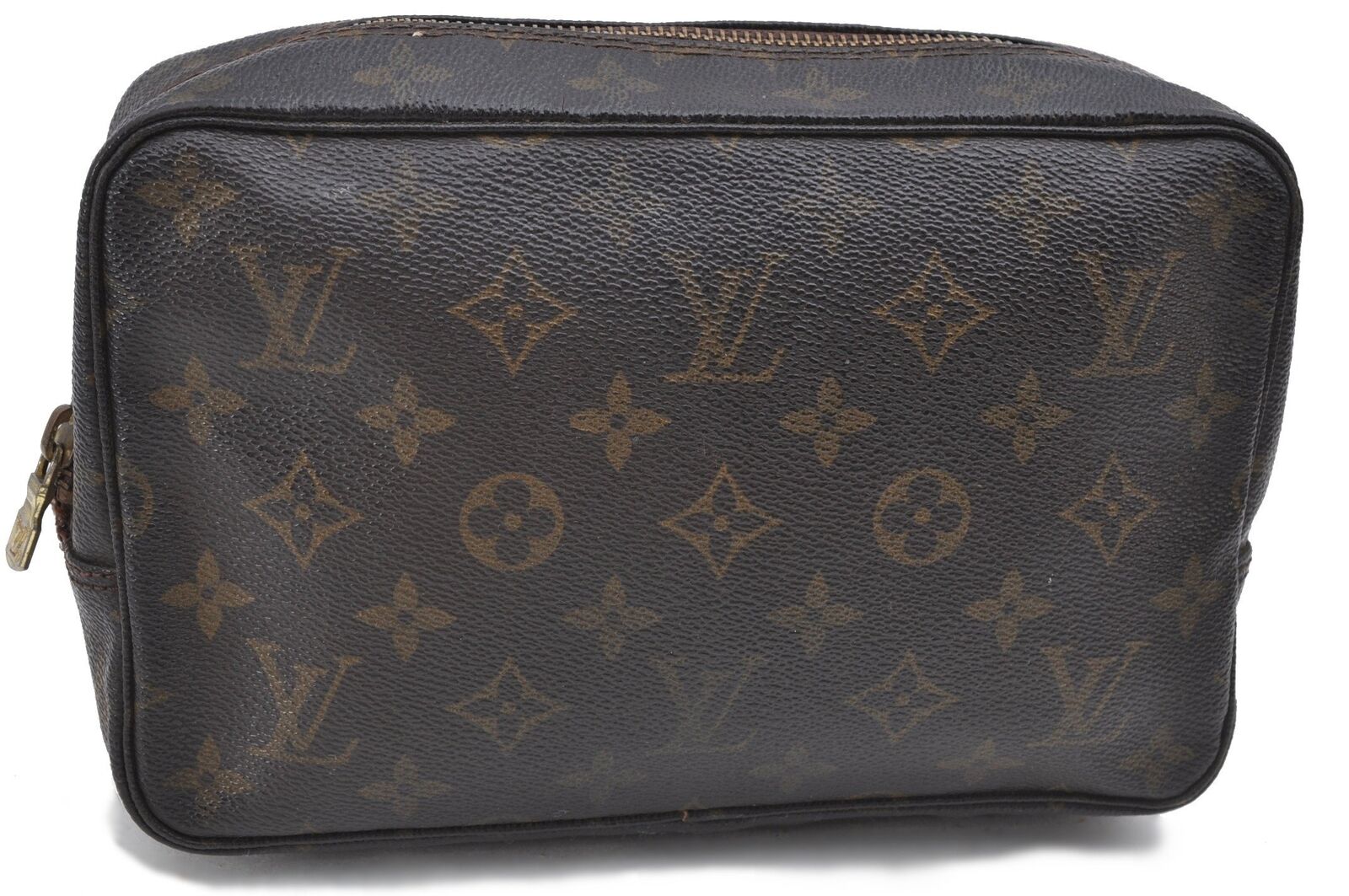 Auth LOUIS VUITTON Monogram Trousse Toilette 23 Clutch Hand Bag M47524 LV H4199
