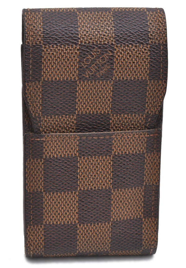 Authentic LOUIS VUITTON Damier Etui Cigarette Case N63024 LV H4221