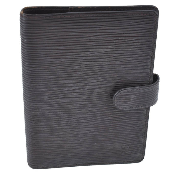 Authentic LOUIS VUITTON Epi Agenda PM Notebook Cover Brown Purple LV H4222