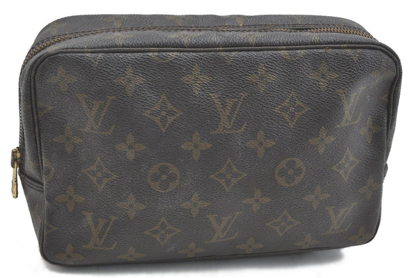 Auth LOUIS VUITTON Monogram Trousse Toilette 23 Clutch Hand Bag M47524 LV H4234