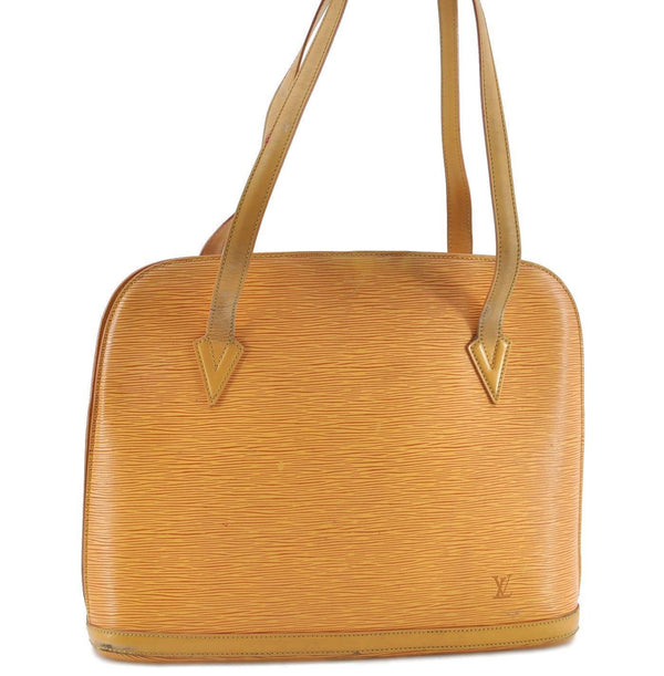 Authentic LOUIS VUITTON Epi Russac Shoulder Tote Bag Yellow M52289 LV H4243