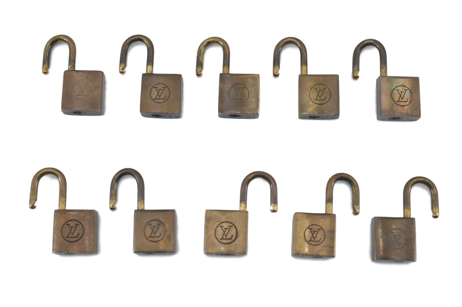 Authentic LOUIS VUITTON Padlock 10Set Old Model LV H4246