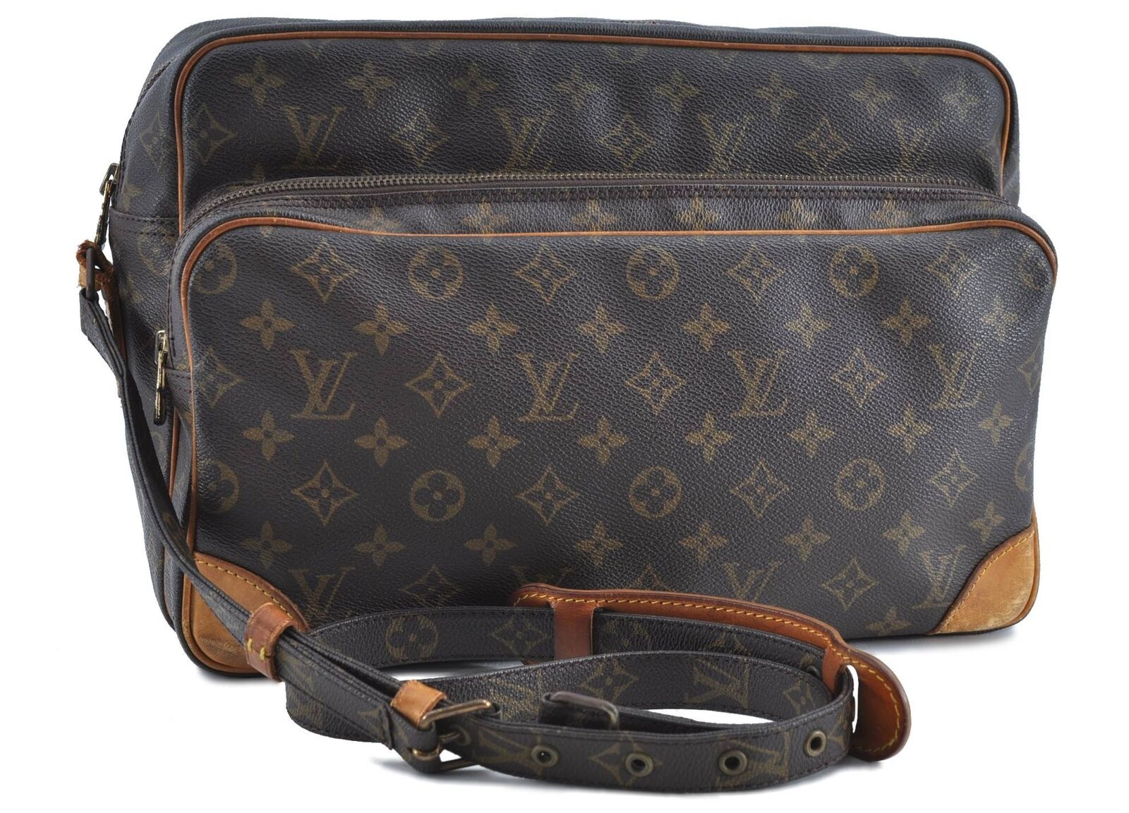 Auth LOUIS VUITTON Monogram Nile 34 Shoulder Cross Body Bag M45242 Junk LV H4256