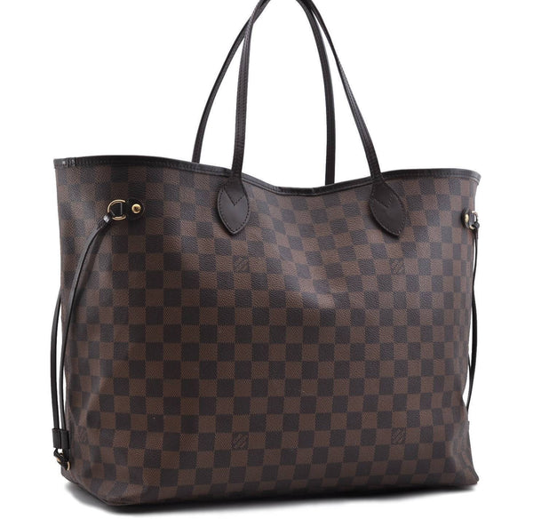 Authentic LOUIS VUITTON Damier Neverfull GM Tote Bag N51106 LV H4283