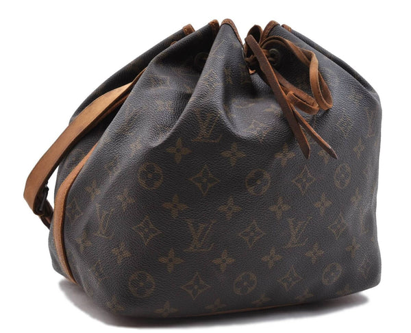 Authentic LOUIS VUITTON Monogram Petit Noe Shoulder Bag M42226 LV H4292