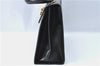Authentic Ferragamo Gancini Leather 2 Way Shoulder Hand Bag Purse Black H4334
