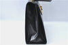 Authentic Ferragamo Gancini Leather 2 Way Shoulder Hand Bag Purse Black H4334
