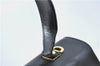 Authentic Ferragamo Gancini Leather 2 Way Shoulder Hand Bag Purse Black H4334