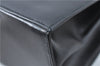 Authentic Ferragamo Gancini Leather 2 Way Shoulder Hand Bag Purse Black H4334