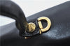 Authentic Ferragamo Gancini Leather 2 Way Shoulder Hand Bag Purse Black H4334