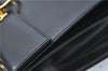 Authentic Ferragamo Gancini Leather 2 Way Shoulder Hand Bag Purse Black H4334