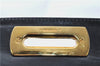 Authentic Ferragamo Gancini Leather 2 Way Shoulder Hand Bag Purse Black H4334